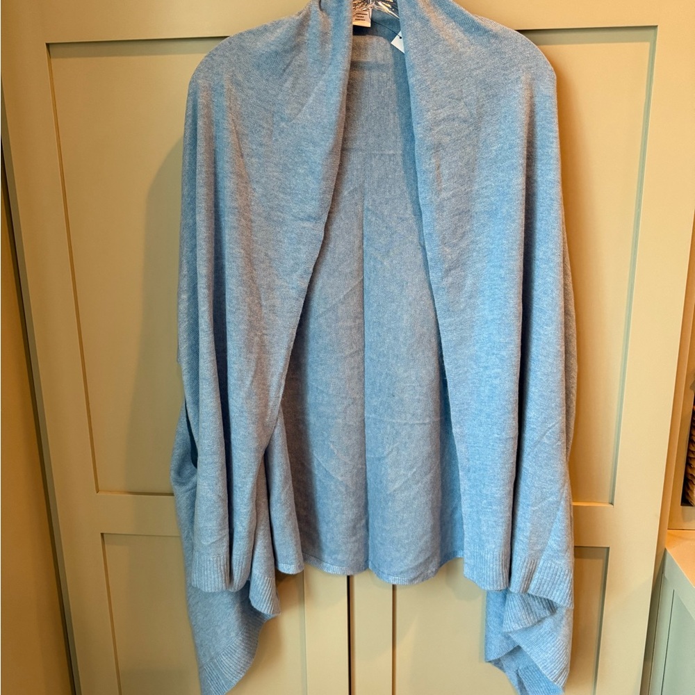 Talbots Light Blue Poncho